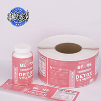 Étiquettes personnalisées ZHK pour cosmétiques, autocollants métalliques argentés brillants, étanches, avec logo, pour vitamines, best-seller