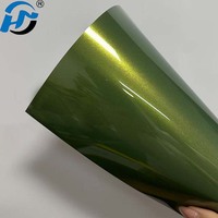 Vinilo para Envolver Automóviles de PVC con Cambio de Color Arcoíris Esmeralda TPU, Cobertura Completa de la Carrocería del Vehículo con Función de Cambio de Color para Ventanas