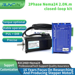 Runcin 2-фазный Nema 24 2 нм 283 унций в 90 мм с замкнутым контуром 6A комплект шагового драйвера шагового двигателя постоянного тока для станка с ЧПУ - Product Image 2
