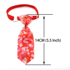 Japanische Zephyr Haustier Krawatte Katze Hund Zubehör verstellbare Größe Halsband kleine Hund Katze Krawatte auf Lager - Product Image 2