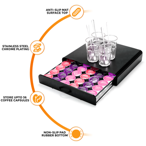 Soporte giratorio para cápsulas de café, accesorio para cápsulas de café, de cromo - Product Image 5