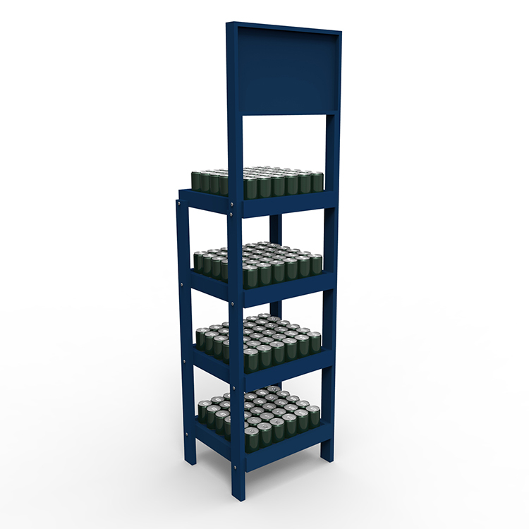 Modern Pine Wood 5-Layer Cocktail & Wine Display Stand with Wheels Easy Assembly Carton Packed for Wine Stores — view 4