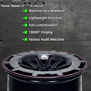 Jantes en alliage d'aluminium forgé sur mesure LEAD 16-24 pouces, design concave peint <span class=keywords><strong>rouge</strong></span>, ET 25 mm, ajustement universel, neuves pour M AMG <span class=keywords><strong>Audi</strong></span> <span class=keywords><strong>RS</strong></span> - Product Image 3