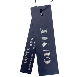 Étiquettes suspendues personnalisées OEM de haute qualité, nouveau design, style ficelle en papier, logo de marque de vêtements, t-shirts, manteaux, pantalons de sport, haute visibilité - Product Image 2