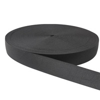 Vente en gros personnalisé noir blanc tricoté plat élastique bande de sangle tricot élastique pour vêtement