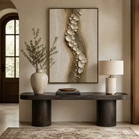 Art mural texturé 3D biologique de luxe, peinture sur toile en relief faite à la main, œuvre d'art abstraite inspirée des minéraux, décoration intérieure moderne