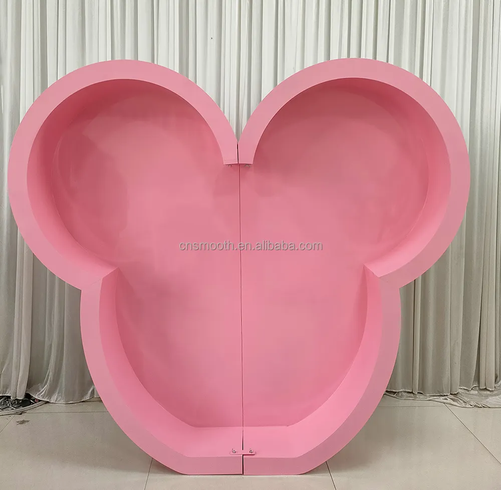 Nuovi arrivi popolare scatola di ferro rosa riempire palloncini matrimonio sfondo decorazione evento palloncino arco per matrimonio Prop ferro arte