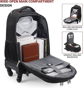 Mochila Impermeable con Ruedas BSCI para Negocios, con Compartimento para Portátil y de Buena Calidad - Product Image 5