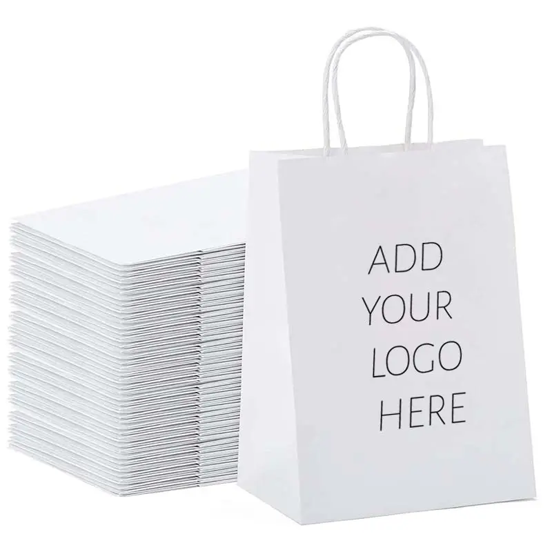 Bolsa de papel de lujo Ligero Plegable para un fácil almacenamiento Bolsas de papel para un diseño personalizado para bolsas de embalaje con su propio logotipo