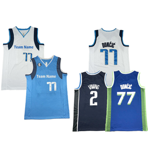 Khâu hoặc in bóng rổ Jerseys DALLAS 2 <span class=keywords><strong>kyrie</strong></span> <span class=keywords><strong>Irving</strong></span> 77 Luka doncic Áo thể thao chấp nhận tùy chỉnh - Product Image 6