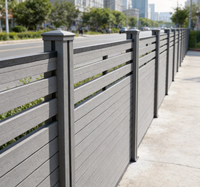 Système de clôture en composite bois-plastique haute densité, poteaux et rails, installation facile sans outil, système de fixation rapide, clôture WPC