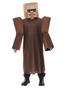 XJ My World MC Costume da Villager di Halloween per Bambini Unisex 100% Poliestere Divertente per Cosplay e Spettacoli - Product Image 5