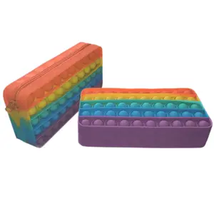 caixa de lápis azul pastel Suppliers-Brinquedo de descompressão de arco-íris, brinquedo educativo para crianças, bolha pop, ponta do dedo, 2022