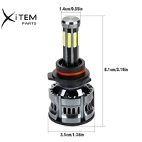 Faro LED 360 de 8 Lados H4 H7 H11 H13 9005 9006 60W Bombillas de Luz para Auto y Coche 9004 9007 Luces Antiniebla Canbus