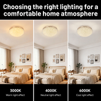 Plafonnier LED décoratif en cristal à intensité variable avec base en fer, pour appartement de luxe moderne, éclairage intérieur à économie d'énergie