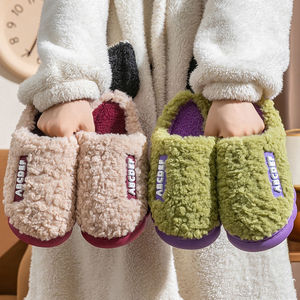 Winter Couple Casual Shoes Indoor Non-slip <span class=keywords><strong>Mule</strong></span> Men Unisex Home Slides Women Flip Flops Warm Fluffy Slippers - Product Image 1