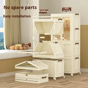 Trẻ Em Của Gấp Lưu Trữ Tủ Bé Tủ Quần Áo Miễn Phí Cài Đặt Cho Đơn Giản Nhà Phòng Ngủ PP Chất Liệu Nhựa Bé Lưu Trữ Hộp - Product Image 1