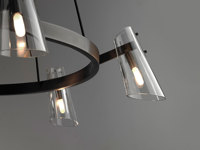 Yihao VALETTE moderno decorativo latón cobre 3000K luz blanca cálida altura ajustable 220V E12 bombilla colgante lámpara de araña