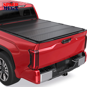 Couverture de benne rigide pliable en quatre parties pour Toyota Tundra 6,5 pieds, couverture de benne en aluminium pliable en quatre parties, étanche, pliable à plat, sans perçage - Product Image 1