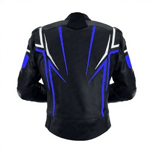 Genuine Cowhide Leather Motorcycle <b>Racing</b> <b>Jacket</b>/Chaquetta for Men CE Level 2 Armor Protective Gear with Hump - Product Image 2