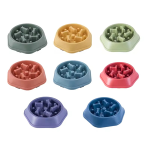 Hochwertige knochen förmige Pet <span class=keywords><strong>Bowl</strong></span> Pet Slow Feeder aus Kunststoff Langlebiger interaktiver Feeder für Haustiere - Product Image 1