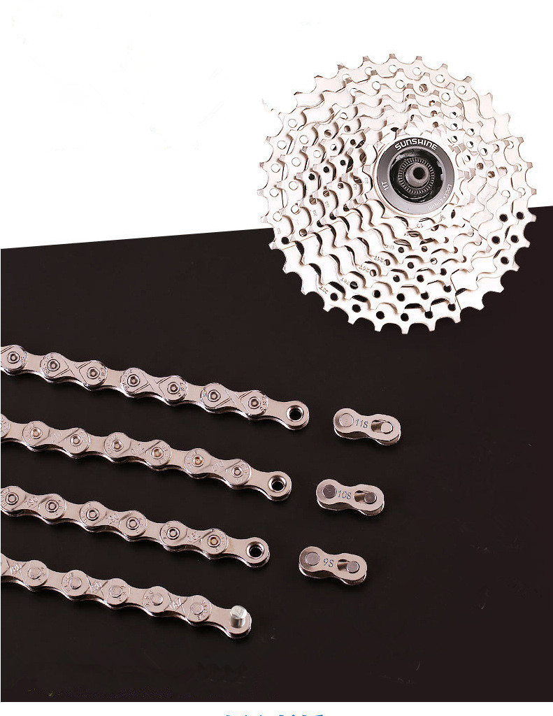 Цепь для горного велосипеда, 8 скоростей, 9/10/11/12 Скоростей, 21/24/27/30S, 116 узлов