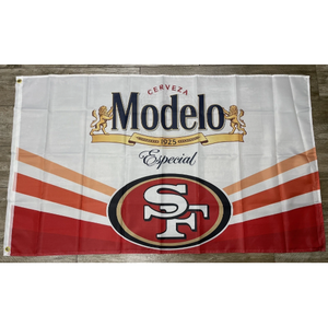 Hochwertige benutzer definierte 32 Amerika Fußball mannschaften Modelo San Francisco 49ers Flagge 3x5 Ft Indoor Outdoor Banner mit 2 Ösen - Product Image 2