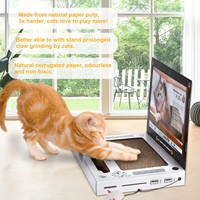 Griffoir pour chat en forme d'ordinateur portable, design console de jeu, style ordinateur, créatif, tendance, durable