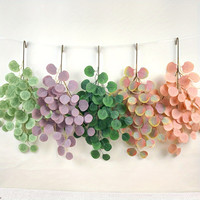 Guirlande artificielle d'eucalyptus KEMIN, feuilles en forme de trident, style mariage et remise de diplôme, fleurs décoratives artificielles, style nordique, polyester