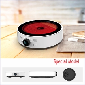 Table de cuisson électrique ronde compacte, commande par bouton facile <span class=keywords><strong>à</strong></span> utiliser avec affichage LED, idéale pour la cérémonie du thé - Product Image 1