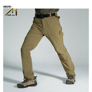 กางเกงคาร์โก้ผู้ชายทรงตรง เอวสูง หลายกระเป๋า ผ้าริปสต็อป แห้งเร็ว ทนทาน เหมาะสำหรับงานกลางแจ้ง - Product Image 4