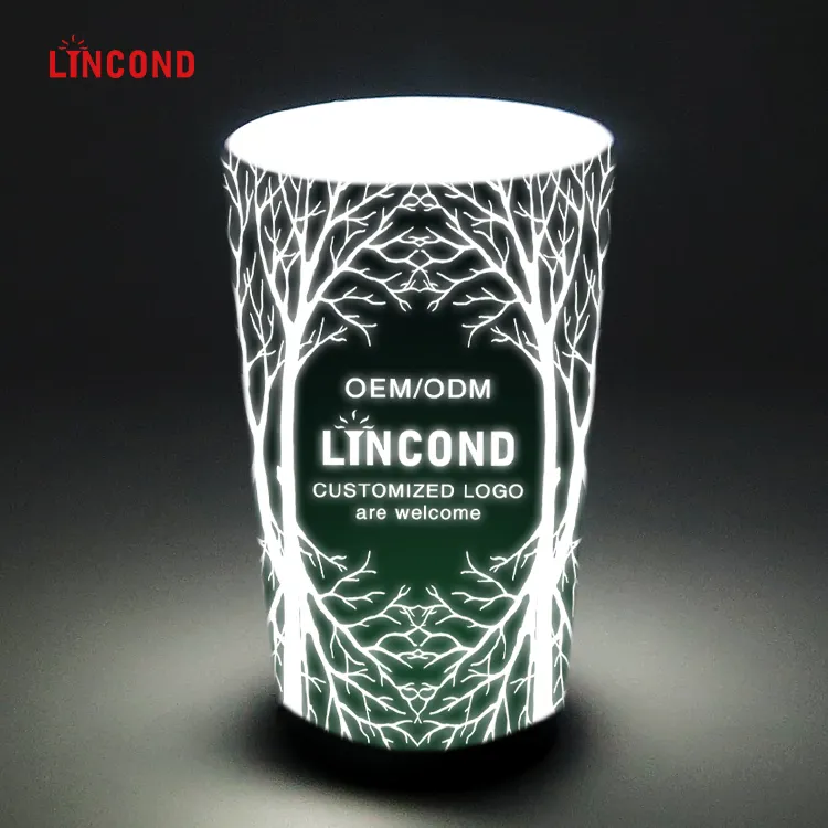 Lincond الصين الموردين كأس مُنير حزب البلاستيك البيرة ضوء وماض كأس مُنير