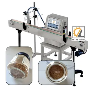 MTW automatic packing line card code batch number printing carton valid date bottle filling inkjet printer