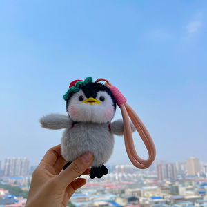 Kawaii 12cm <span class=keywords><strong>pinguino</strong></span> portachiavi Mini morbido <span class=keywords><strong>animale</strong></span> peluche peluche PP cotone pieno di bambole chiave Super morbido peluche per alleviare lo Stress - Product Image 6