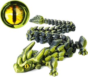 3D Printed Dragon Eyes Articulated Fidget Toy Unique Home Office <b>D</b>écor and Stress Relief Plastic 3D Printed Animals Dinosaurs - Product Image 1