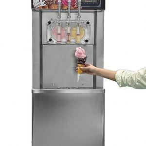 Máquina <span class=keywords><strong>de</strong></span> helado suave comercial Rebirth <span class=keywords><strong>de</strong></span> acero inoxidable para mostrador, 3 sabores, yogur, leche, chocolate, <span class=keywords><strong>agua</strong></span>, altamente automática - Product Image 6