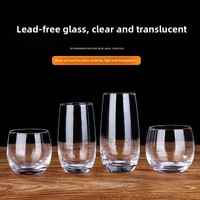 Gobelet de Luxe Sans Poignée Écologique et Coloré, en Verre Sodocalcique Transparent, Créatif pour la Maison, pour Bain de Bouche et Eau, Idéal pour le Salon