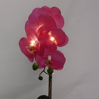 Seidenorchidee Künstliche Blume im Topf Heim-Schreibtisch-Dekoration Innenbereich Umweltfreundlich Hochrealistisch Abschluss Weihnachten Chinesisch