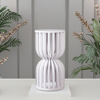 Nouvelle décoration de mariage populaire, table à gâteau blanche, socle rond en acrylique, cylindre