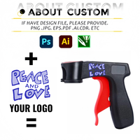 Poignée de déclenchement pour aérosol, adaptateur de peinture réutilisable, poignée pour bombes aérosols standard, logo personnalisé, autres outils à main