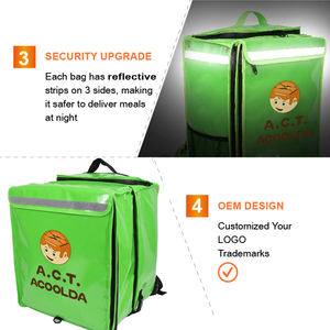 Promosyon termal çanta gıda teslimat yalıtımlı Pizza taşıma çantası teslimat çantası sırt çantası gıda - Product Image 3