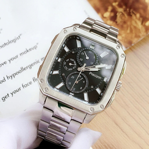 Orologio da Uomo con Cassa in Acciaio Inossidabile da <span class=keywords><strong>42</strong></span> mm e Cinturino in Acciaio Inossidabile, Cronografo Multifunzione - Product Image 2