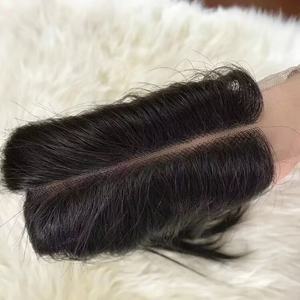 Peluca de Cabello Humano Remy Indio 2x6 Transparente para Cierre Invisible con Parte Media, 180% de Densidad, Sin Pegamento, Cobertura Completa - Product Image 5