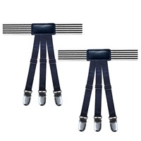Vente en gros d'usine, ceintures de maintien de chemise pour hommes, réglables, élastiques, avec pinces de verrouillage antidérapantes