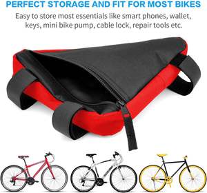 Free Sample Outdoor Riding <b>Bicycle</b> Storage <b>Saddle</b> Bag Waterproof Oxford Fabric with Water Bottle Holder - Product Image 2