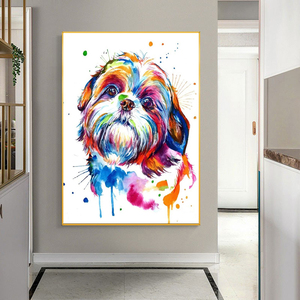 Dieren Schilderij Dier Mooie Hond 5d Groothandel Diy Strass Mozaïek Voor Woondecoratie Diamond <span class=keywords><strong>Painting</strong></span> Kits - Product Image 2
