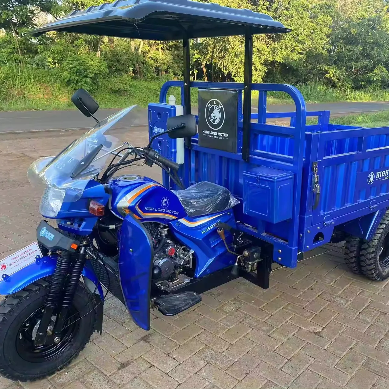 HIGH LONG MOTOR Factory price gasoline van tricycle tricycle 3 wheel motorcycle 250cc motorized moto cargo 300cc