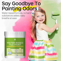 Peinture de rénovation en gros pour revêtement de sol en carrelage acrylique antidérapant et imperméable pour murs de salle de bain et carreaux de céramique, application au pinceau