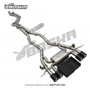 ท่อไอเสียแคทแบค Valvetronic แบบตรงรุ่นสำหรับ BMW M3/M4 G80/G82 M2 G87 S58 3.0T ปี 2021-2024 พร้อมท่อกลางความยาวเท่ากันและท่อ Z-Pipe - Product Image 2