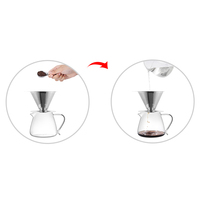 Mug à café en verre transparent réutilisable de 16 oz, grande capacité avec poignée, résistant à la chaleur, conforme LFGB, pour thé et eau